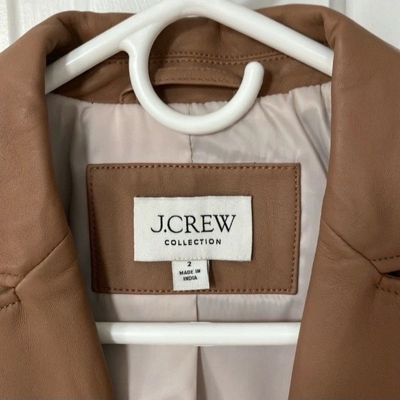 J. Crew Collection Real Leather Blazer size 2 - Picture 3 of 7